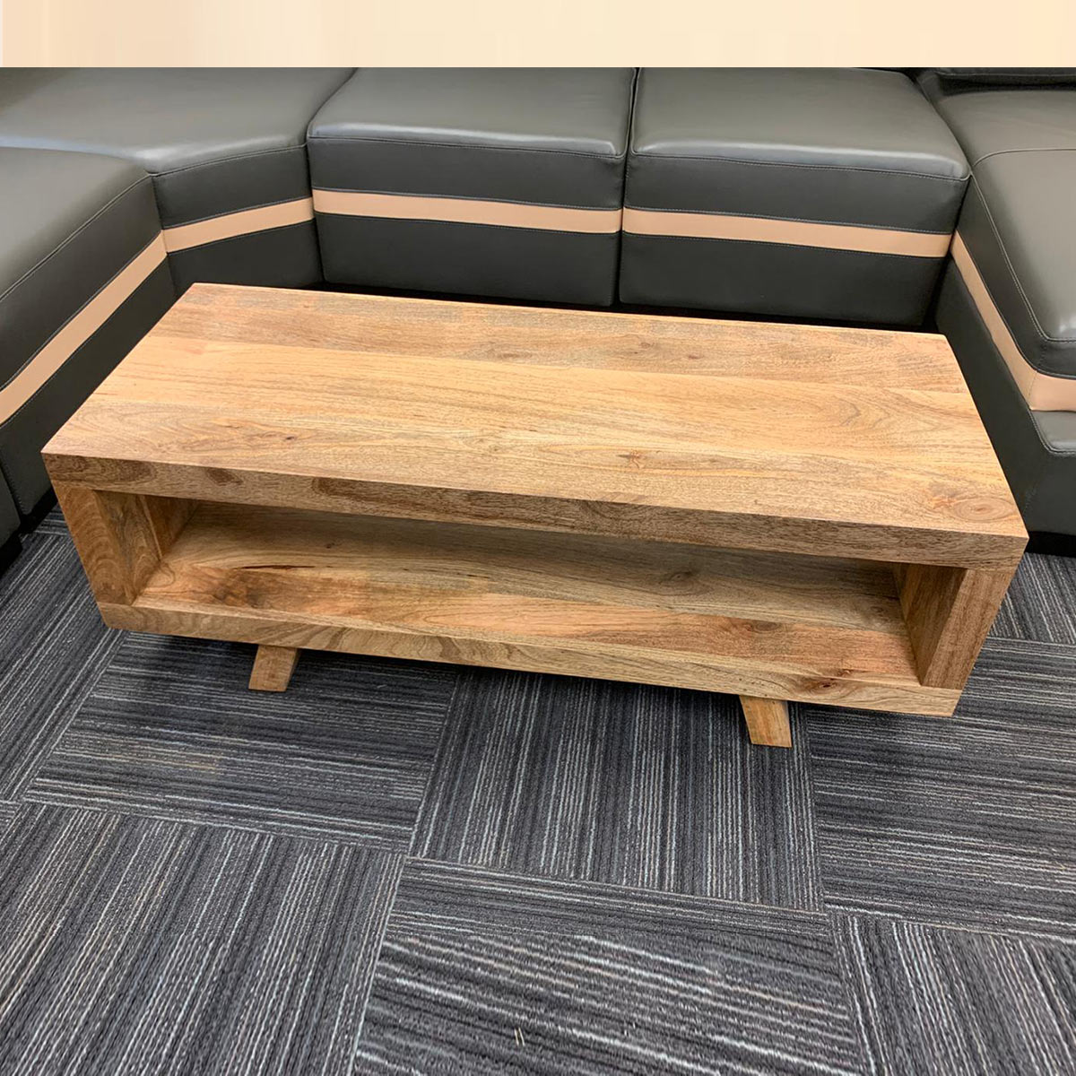 Wood Decor Open Shelf Coffee Table, Mango Wood - Furniture Store In ...