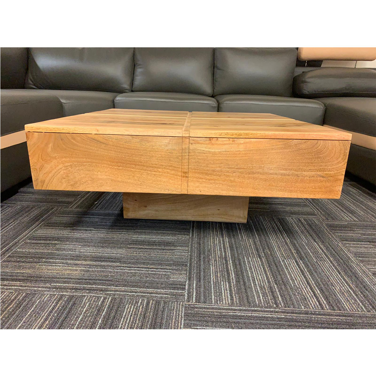 Square mango wood on sale coffee table